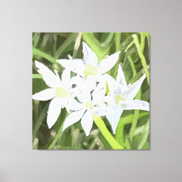 Weißer Blumengarn Blossom Digitale Kunst Leinwanddruck