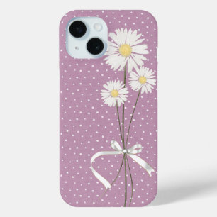 Weißer Blumenstrauß auf Button Case-Mate iPhone Hülle