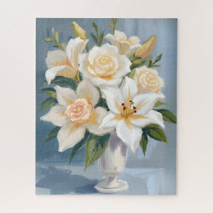 Weißer Blumenstrauß Floral Aquarell