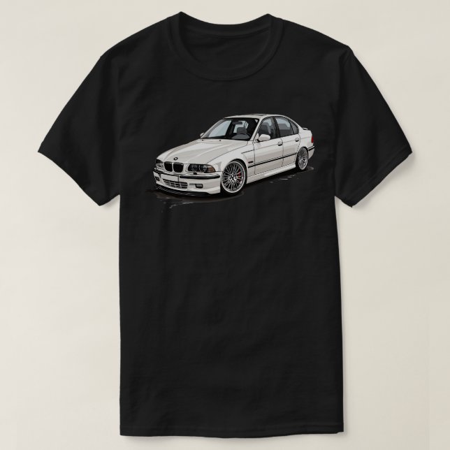 Weißer BMW 1 T-Shirt (Design vorne)