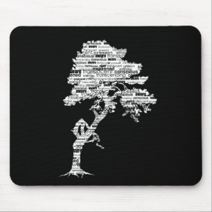 Weißer Bodhi Baum Mousepad