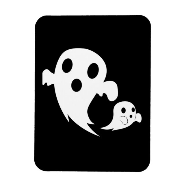 Weißer Boo  Magnet (Vertikal)