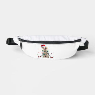 Weißer Boxerhund hässlicher Weihnachtspullover lus Bauchtasche