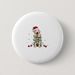 Weißer Boxerhund hässlicher Weihnachtspullover lus Button