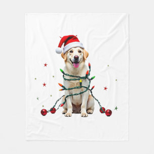 Weißer Boxerhund hässlicher Weihnachtspullover lus Fleecedecke