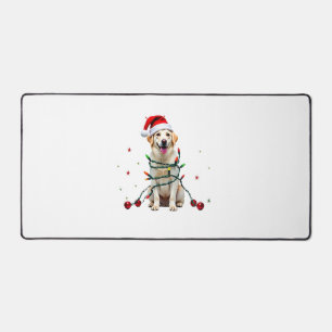 Weißer Boxerhund hässlicher Weihnachtspullover lus Schreibtischunterlage