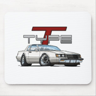 Weißer Buchsen T-Typ Mousepad