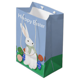 Weißer Bunny und Eier Mittlere Geschenktüte