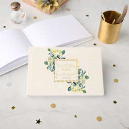 Weißer Calla Lilies und Eukalyptus Gästebuch