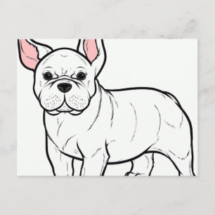 Weißer Cartoon Postkarte