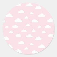Weißer Cartoon Wolken auf rosa Hintergrundmuster