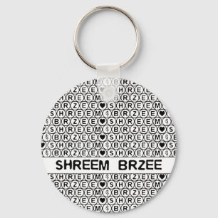 Weißer Chant Shreem Brzee Geldmantra Schlüsselanhänger