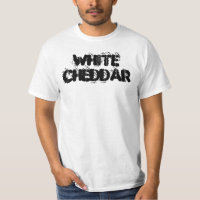 Weißer Cheddarkäse-Schablone-T - Shirt