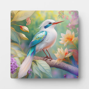 Weißer Crew Aquamariner Wing Fantasy Bird Fotoplatte