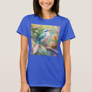 Weißer Crew Aquamariner Wing Fantasy Bird T-Shirt