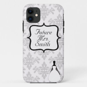 Weißer Damast-zukünftige Frau iPhone 5 Fall Case-Mate iPhone Hülle