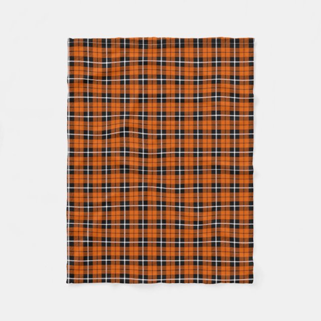 Weißer des Kürbisherbstes warmer orange/schwarzer Fleecedecke (Vorderseite)
