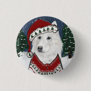 Weißer Deutscher Schäferhund  Button