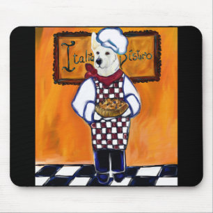 WEIßER DEUTSCHER SCHÄFERHUND KOCH MOUSEPAD