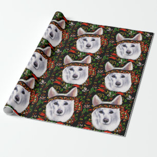 WEIßER DEUTSCHER SCHÄFERHUND MEXICO GESCHENKPAPIER