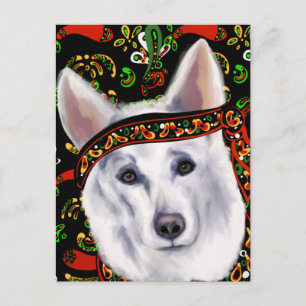 WEIßER DEUTSCHER SCHÄFERHUND MEXICO POSTKARTE