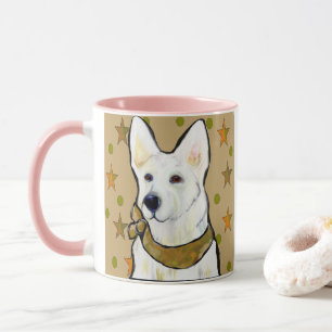 Weißer Deutscher Schäferhund Soldat Tasse