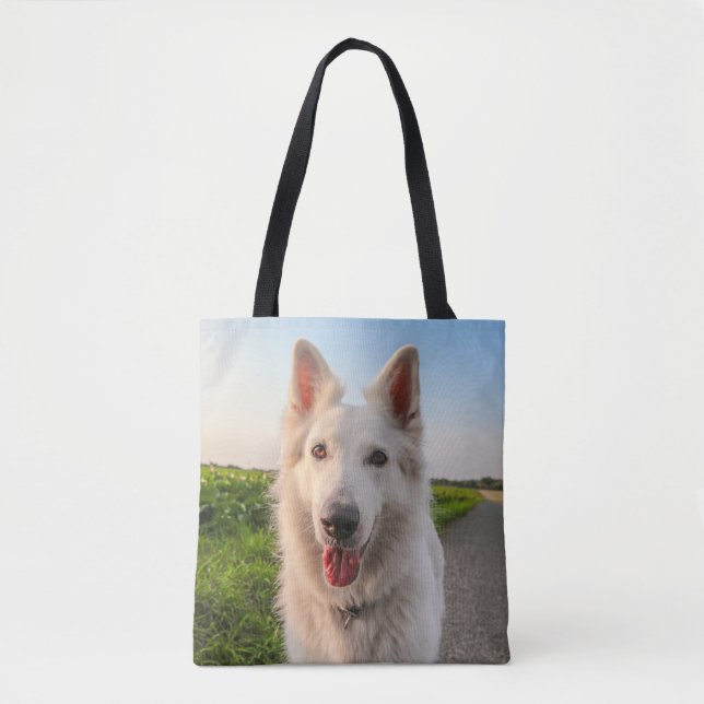 Weißer Deutscher Schäferhund Tasche (Vorderseite)