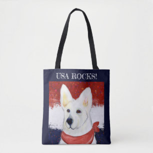 Weißer Deutscher Schäferhund Tasche