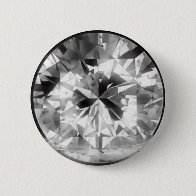 WEISSER DIAMANTEN Knopf Button (Vorderseite)