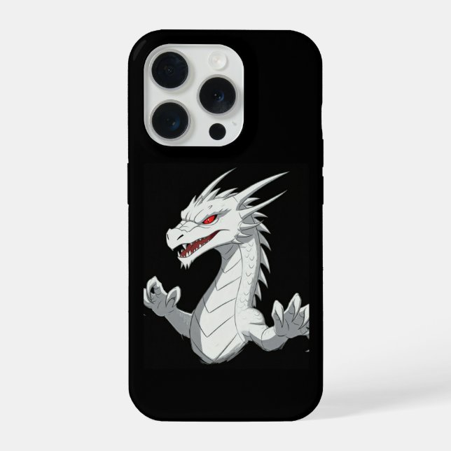Weißer Drache iPhone 15 Pro Hülle (Rückseite)