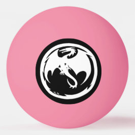 Weißer Drache Rosa Orange 1 Stern Tischtennisball
