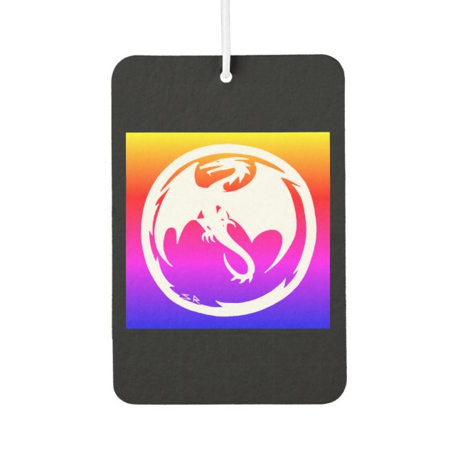 Weißer Drachennebeluftkühler Autolufterfrischer (Vorderseite)