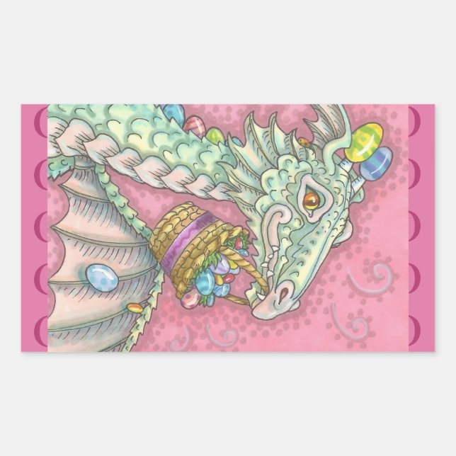WEISSER EASTER EGG DRAGON FANTASY STICKERS Sheet (Vorderseite)