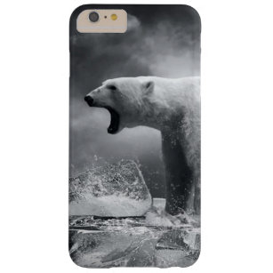 Weißer Eisbär-Jäger auf dem Eis im Wasser Barely There iPhone 6 Plus Hülle