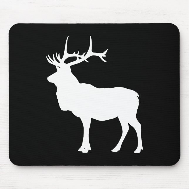 Weißer Elch Mousepad (Vorne)
