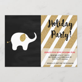 Weißer Elefant-Feiertags-Weihnachtsaustausch Einladung