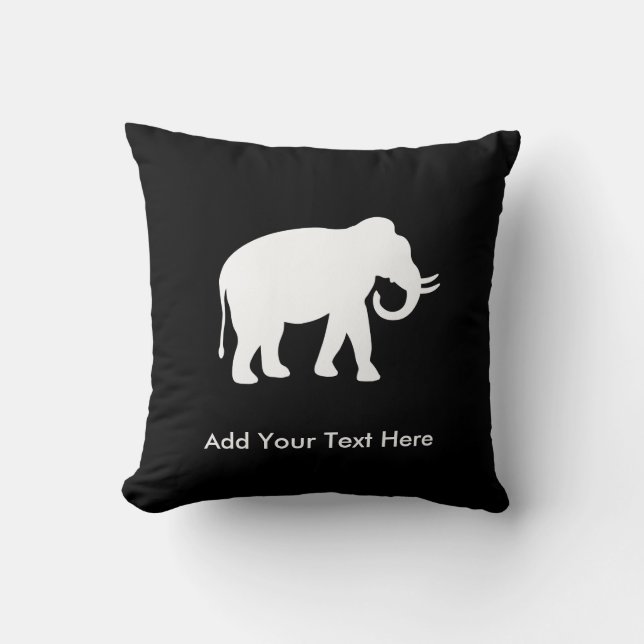 Weißer Elefant-Geschenk-Austausch-Party Kissen (Vorderseite)