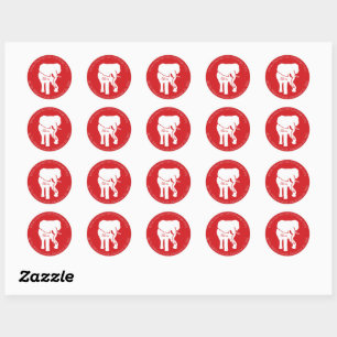 Weißer Elefant-Geschenk-Austausch-WeihnachtsParty Runder Aufkleber