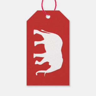 Weißer Elefant-Geschenk Geschenkanhänger