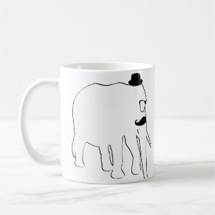 Weißer Elefant Kaffeetasse