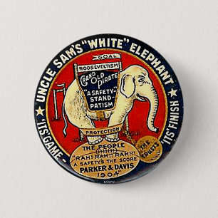 Weißer Elefant - Knopf Button