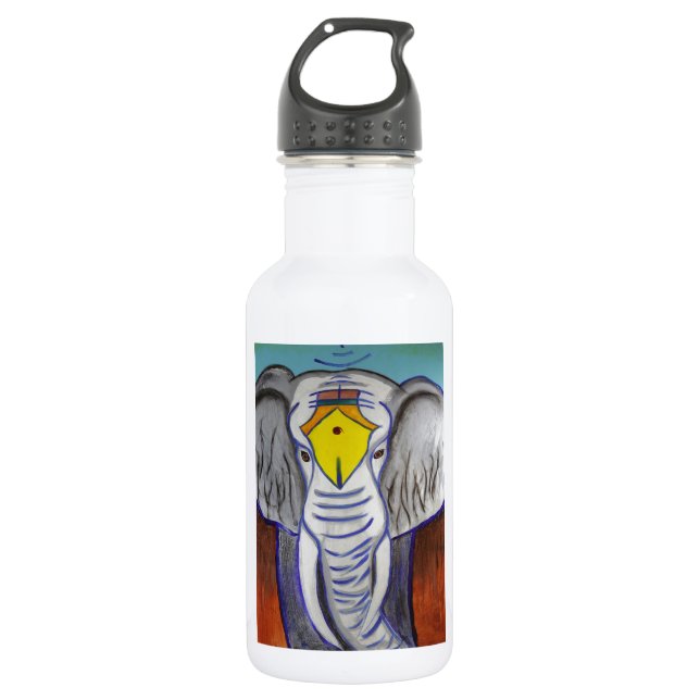 Weißer Elefant Trinkflasche (Vorderseite)