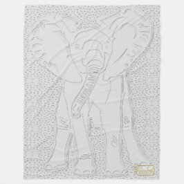 Weißer Elefant-Weiß punktierte Fleece-Decke Fleecedecke