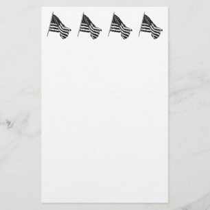 Weißer Entwurf der amerikanischen Flagge Briefpapier