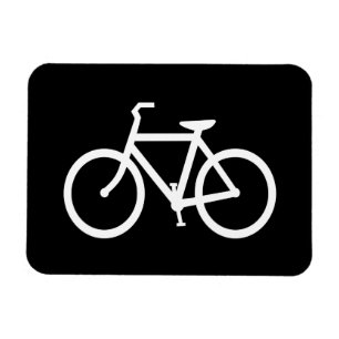 Weißer Fahrradweg Magnet
