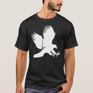 Weißer Falke, der unten für eine Tötung Swoopin T-Shirt