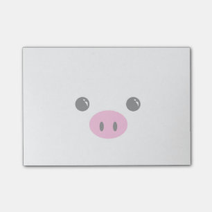 Weißer Ferkel-Tier-Gesichts-Entwurf Post-it Klebezettel