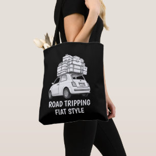 Weißer Fiat Car Tasche
