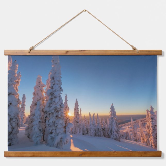Weißer Fisch, Montana Wandteppich Mit Holzrahmen (Vorne)