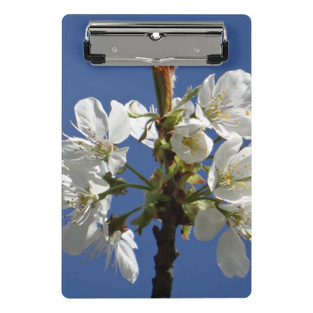 Weißer Frühling Mini Klemmbrett (Vorderseite)
